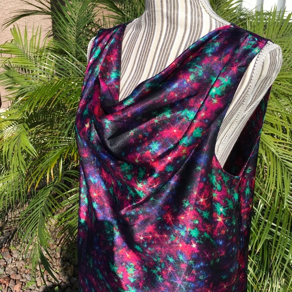 Ellen Tracy Multi Color Sleeveless Top size Lg - Picture 3 of 10